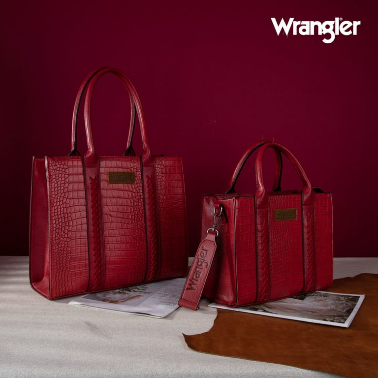 Wrangler Women s Medium Tote Bag Designer Satchel with Top Handle Small Crossbody Shoulder Strap Walmart