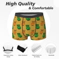 thumbnail image 2 of Men's Boxer Briefs, Orange Green Owl Soft Comfy Mens Underwear Boxer Briefs Breathable With Widen Waist, 2 of 7