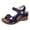 A, variant on Rokment Orthopedic Wedges Walking Sandals for Women 2026 Summer Comfortable Leather Open Toe Platform Chunky High Heels Work Dress Sandals Adjustable A Size 6