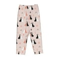 thumbnail image 4 of Xecao White And Black Rabbit Women's Straight Lounge Pajama Pants: The Epitome of Relaxed Sleepwear, 4 of 9