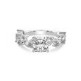 thumbnail image 4 of IGI Certified 3 Carat Cushion Shape Lab Grown Diamond Engagement Ring | 14K White Gold | Hester Petite Side Stone Diamond Ring | FG-VS1-VS2 Quality Friendly Diamonds, 4 of 6