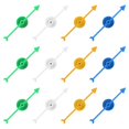 thumbnail image 1 of Arrow Game Spinners Gosknor, 12 unidades, magnético, plástico, 1 of 7