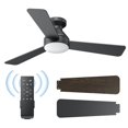 thumbnail image 1 of Ventilador de techo DAHUICFL 42" negro con luz LED y control remoto, 6 velocidades, 1 of 7