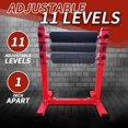 thumbnail image 6 of Bulgarian Split Squat Stand with Adjustable Height, Stable Steel Leg Machine for Single Leg Squats, Lunges, Home Gym Strength Training Equipment, Red & Black, 6 of 7