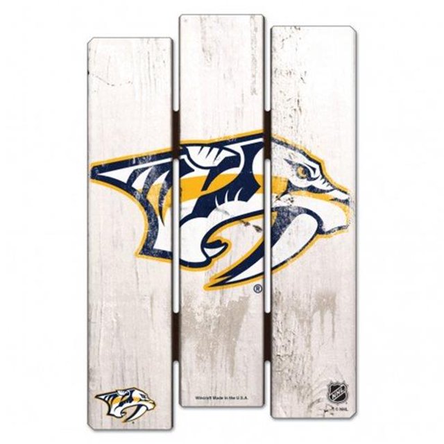 Nashville Predators Sign 11x17 Wood Fence Style