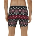 thumbnail image 4 of Easygdp red Minimalist Snowflake Men's Boxer Briefs Men’s Underwear Boxer Briefs for Men, 4 of 7