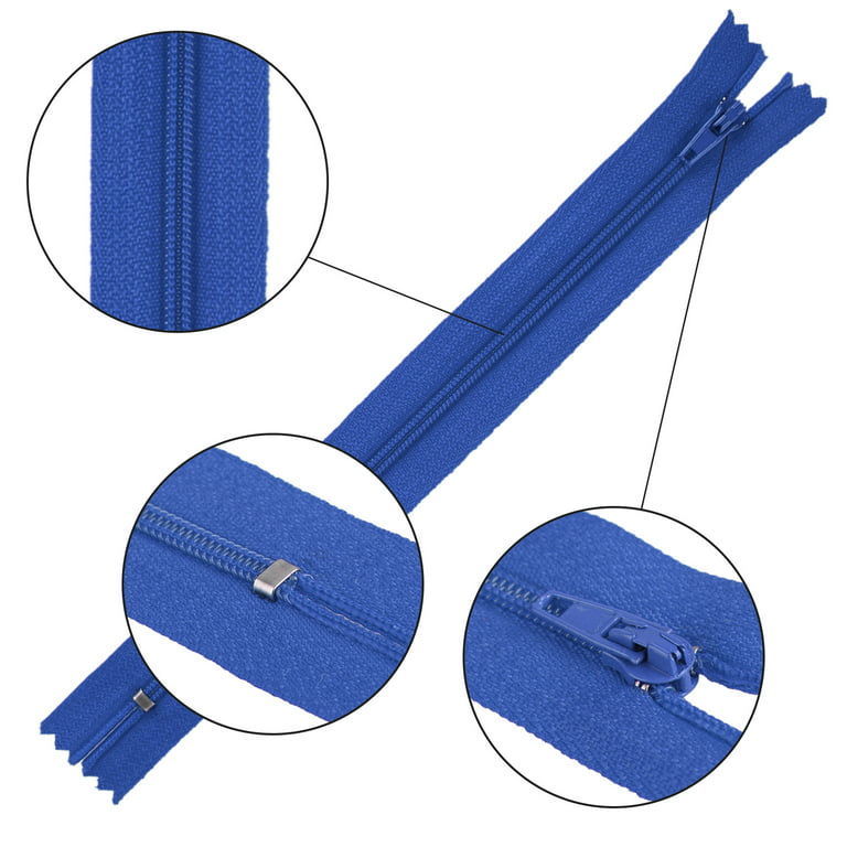 100pcs 9inch Nylon Coil Zippers Tailor, TSV Sewing Tools Garment Accessories Zipper Sewing Fasteners (Assorted Colors), Blue