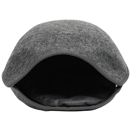 COMPUKAS 1Set Dark Grey Felt Cat Bed For Indoor Use With Multi-Function 18.5X14.9X9.8In