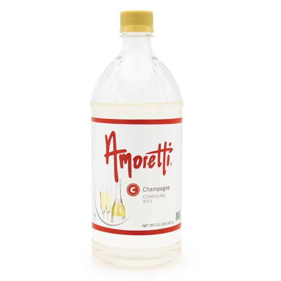 Amoretti - Champagne Compound 2.2 lbs - Natural Flavors, Shelf Stable Even After Opening, Certified Kosher, TTB Approved, Perfect for Baking Applications & Beverages