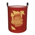 thumbnail image 1 of ZICANCN Laundry Basket Organizer, Brave Slogan Vintage Print Red Collapsible Hamper for Bathroom Bedroom Laundry Room, Small Size, 1 of 7