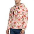 thumbnail image 3 of Sikiie Floral Mugs And Strawberries Men's Hoodie, Essentials Hoodie, Sweatshirt, Pullover Hooded Sweatshirt for Men-X-Large, 3 of 7
