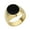 Gold, variant on Solid Stainless Steel Signet Ring, Black Onyx Plain Signet Seal Ring for Men, Vintage Rings for Men, Pinky Rings for Men, Biker Ring for Men, Silver, Size 11