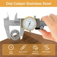 thumbnail image 2 of Dial Caliper 6 Inch Stainless Steel Vernier Caliper High Precision Inside Outside Diameter Depth Caliper Measuring Tool, 2 of 8