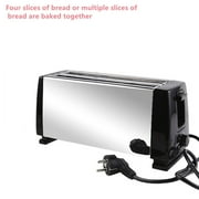 YellowDell 4 Slice Automatic Fast Heating Bread Toaster Household Breakfast Maker Toaster black US - image 2 de 9