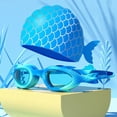 thumbnail image 1 of Gafas de natación para niños; Gorro de natación de silicona impermeable y antivaho, juego de gafas de natación; Gafas de natación subacuáticas., 1 of 4