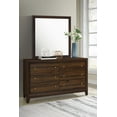 thumbnail image 2 of Welsley 6-drawer Dresser and Mirror Walnut, 2 of 13