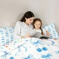 thumbnail image 3 of Feelyou Blue Bowknot Twin Comforter Sets, Cherry Stars Bedding Set, 2-Piece, 3 of 6