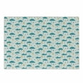 thumbnail image 1 of Winter Cutting Board, Hand Drawn Style Blue Clouds and Bolts Drizzle Pattern, Decorative Tempered Glass Cutting and Serving Board, Small Size, Turquoise Marigold, by Ambesonne, 1 of 1