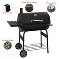 thumbnail image 7 of Outdoor Grills Charcoal for Patio, 30'' Portable BBQ Charcoal Grill with Metal Shelf, Cooking Grate Charcoal Grill w/Temperature Gauge and Metal Grate, Premium Cooking Grate for Steak Chicken, SS1056, 7 of 7