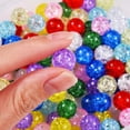 thumbnail image 5 of 1 box 135G 9 colors Transparent Crackle Glass Round Beads Strands No Hole Mixed color 1/2 inch(12mm) 15pcs/color, 5 of 6