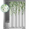 thumbnail image 3 of Small Stall Shower Curtain 48x72 Inch Narrow Half Size Green Vines Bath Curtains Bathroom Decor Spring Botanical Plants Leaves Farmhouse Waterproof Fabric Shower Curtain Set with Hooks 48 Inch, 3 of 6