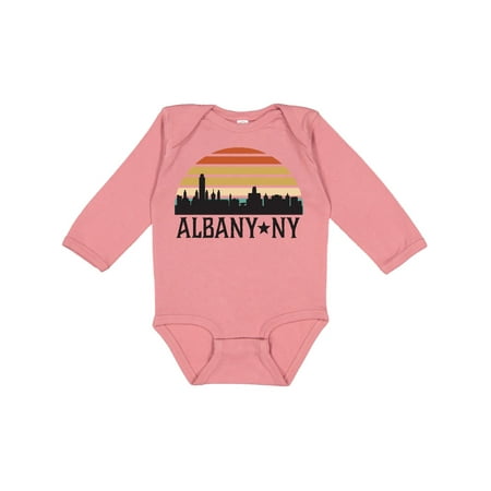 

Inktastic Albany New York Skyline Sunset Gift Baby Boy or Baby Girl Long Sleeve Bodysuit