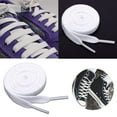 thumbnail image 2 of 8mm Flat Laces White - Suitable for Sports and Leisure Shoes, Sturdy, for Men and Women, 2 of 7