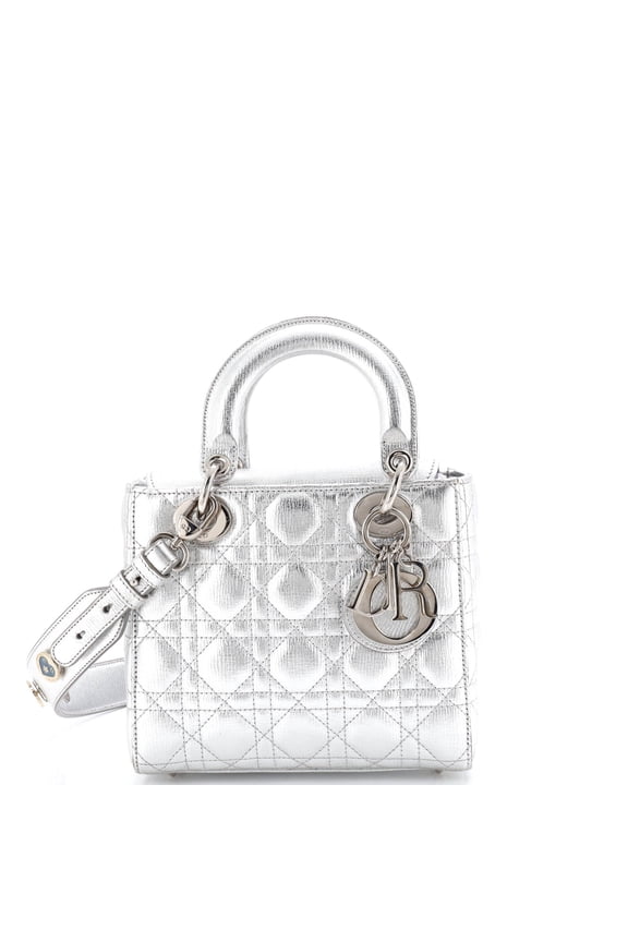 Pre-Owned My ABCDior Lady Dior Bag Metallic Cannage Quilt Leather By Rebag