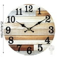 thumbnail image 2 of Style Wall Clock For Living Room Bedroom 24 Hour Display Modern Density Board Hanging Clock With Design, 2 of 5