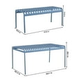 thumbnail image 4 of Novogratz Poolside Gossip, Ola All-Steel Table and Bench Set, French Blue, 4 of 7