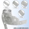 thumbnail image 3 of Eanloly 4 Rolls Self Adhesive Crystal Rhinestone Ribbon Art & Craft Tape with 2 mm Sticker(AB), 3 of 7