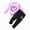 A292-Purple, variant on NIEWTR 3-4 Years Girls 2 Piece Outfits Raglan Sleeve Sweatshirt and Sweatpants Tracksuits Sets 0 6 12 18 24 Months 2T 3T 4T 2 PC Playwear Set A292-Hot Pink