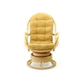 thumbnail image 5 of Java Lounge Swivel Rocking Chair with Light Brown Cushion Natural Rattan Wicker Handmade, Natural, 5 of 6