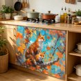 thumbnail image 6 of Fall Forest Fox Cabinet Curtain 35"Wx35"L,Dustproof Under Sink Skirt with Self Adhesive Tape,Fall Orange Red Autumn Maple Leaves Cabinet Curtain Cover for Kitchen Sink,Bathroom Vanity,Laundry Room, 6 of 9