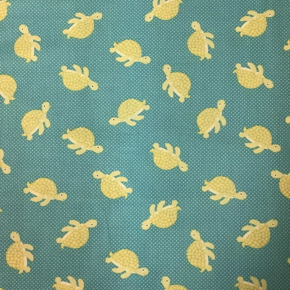 Timeless Treasures Sea Turtles Gail Green 100% Cotton Fabric sold by the yard
