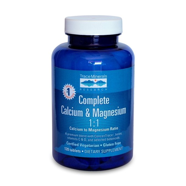 Trace Minerals Research Complete Calcium and Magnesium 500 mg 120
