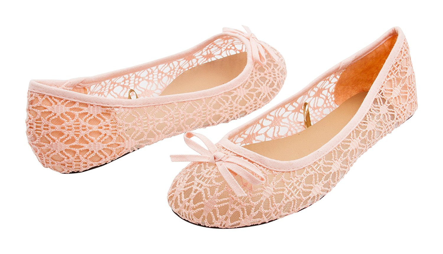 Women Shoes Crochet Rinestone Flat Lace Mesh Slip On Ballet Ballerina Round Toe
