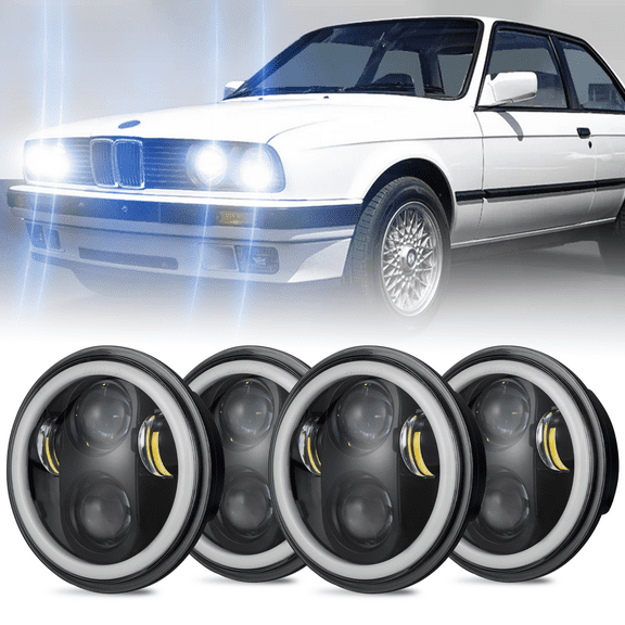 For BMW 325i 1987 1990-1992 528i 1978-1981 535i 1985-1988 LED Headlight H5001 H5006 High Low Beam 5.75in Sealed Headlamp Assembly