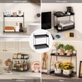 thumbnail image 4 of ANBOXIT Countertop Coffee Station Organizer, 2 Tier Wooden Shelf for Coffee Bar Accessories, Condiment Storage Caddy for Kitchen, Home, Office - Black, 4 of 7