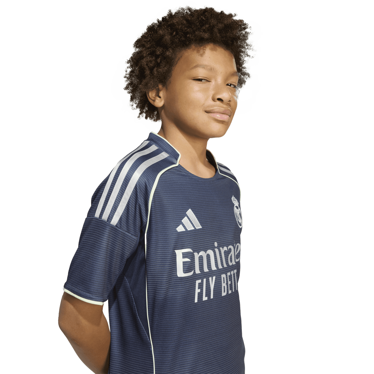 adidas Real Madrid Away Kids' Soccer Jersey 25/26 (M, Legend Ink)