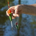 thumbnail image 4 of Glow in the Dark Squid Lures - 3.94 Inch Horizontal Jig with Realistic Shrimp Design & Double Hooks for Saltwater, Freshwater Trolling, Lake, River, and Sea Fishing, 4 of 4