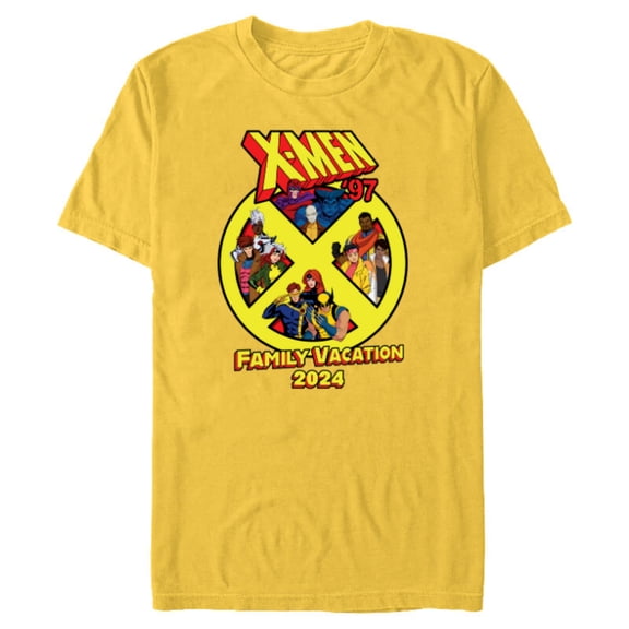 Marvel X-Men ’97 Trip Matching Family Vacation 2024 - Short Sleeve Blended T-Shirt for Adults - Customized-Yellow