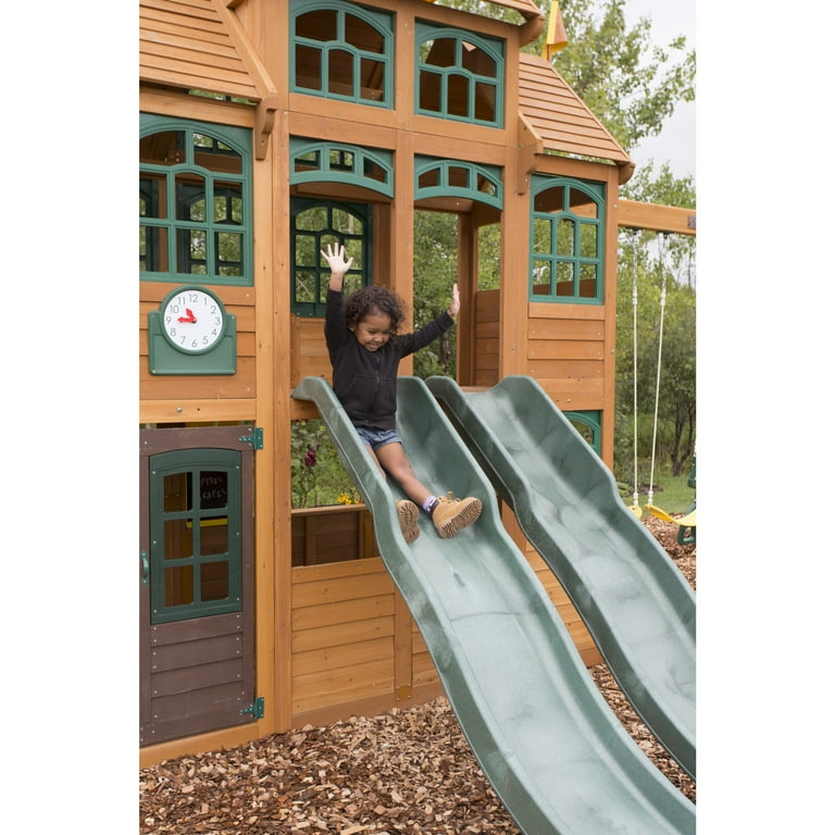 Falcon ridge top wooden swing set