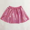 thumbnail image 4 of EnJoCho Girls Shiny Metallic Pleated Flared Min𝗂 Skater Skort Skirt Elastic Waist A-line Dance Skirt Performance wear Toddler Easter Dress, 4 of 4
