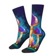 thumbnail image 2 of Uemuo Magic Mushrooms ,Fireflies Pattern Women's Crew Socks, Soft Durable Breathable Moisture-Wicking with Odor Control Cotton socks, 2 of 9
