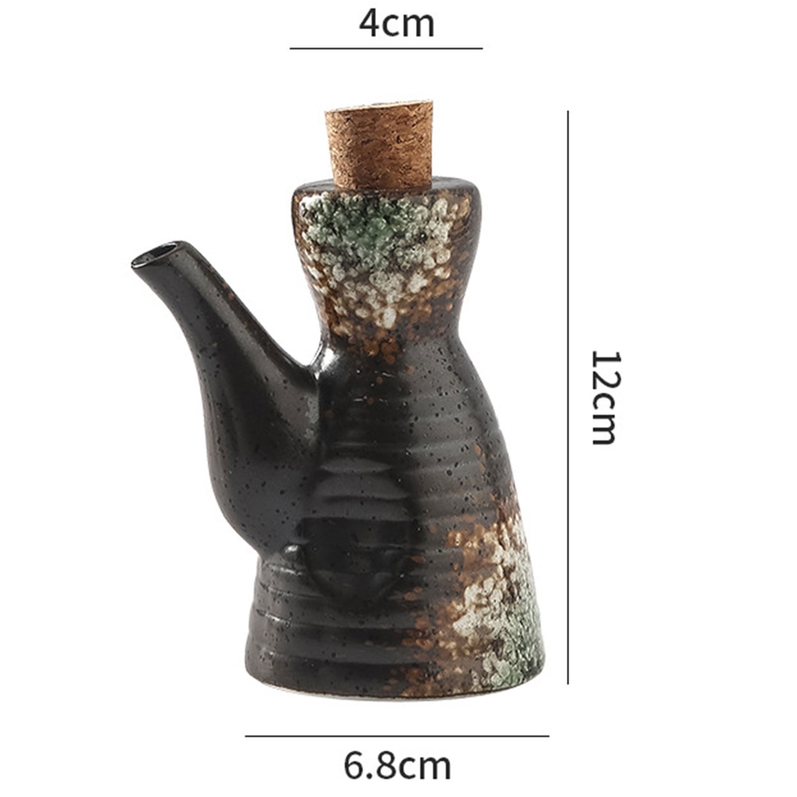 Ceramic Soy Sauce Dispenser, Traditional Japanese Kitchen Cooking Tools,Condiment Storage Jar For Storage Oil Vinegar Coffee Syrups