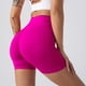 thumbnail image 2 of Pantalones cortos sin costuras para mujer con efecto lifting - Pantalones cortos de gimnasio y yoga de cintura alta, control de abdomen, nailon y spandex, tallas S-XL, 2 of 4