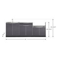 thumbnail image 5 of NewAge Products Outdoor Kitchen Aluminum 3 Piece Cabinet Set with Bar, Grill and Sink Cabinet, 5 of 14