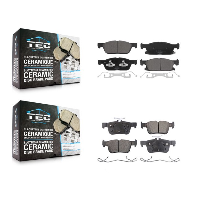 TEC Front Rear Ceramic Brake Pads Kit for Car Ford Edge Lincoln Nautilus KTC-100670