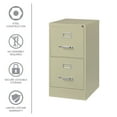 thumbnail image 5 of Hirsh 22" Deep 2 Drawer Letter Width Vertical File Cabinet, Commercial Grade, Putty, 5 of 15